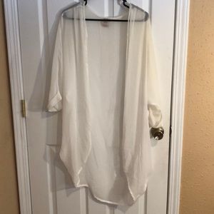 White chiffon cover up one size